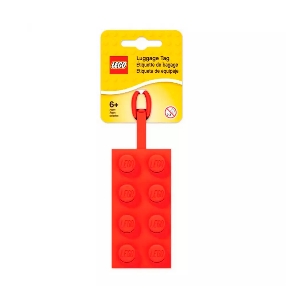 Etiqueta De Maleta Iconic 2X4 Rojo Lego 3X7Xcm Toybuisan1008