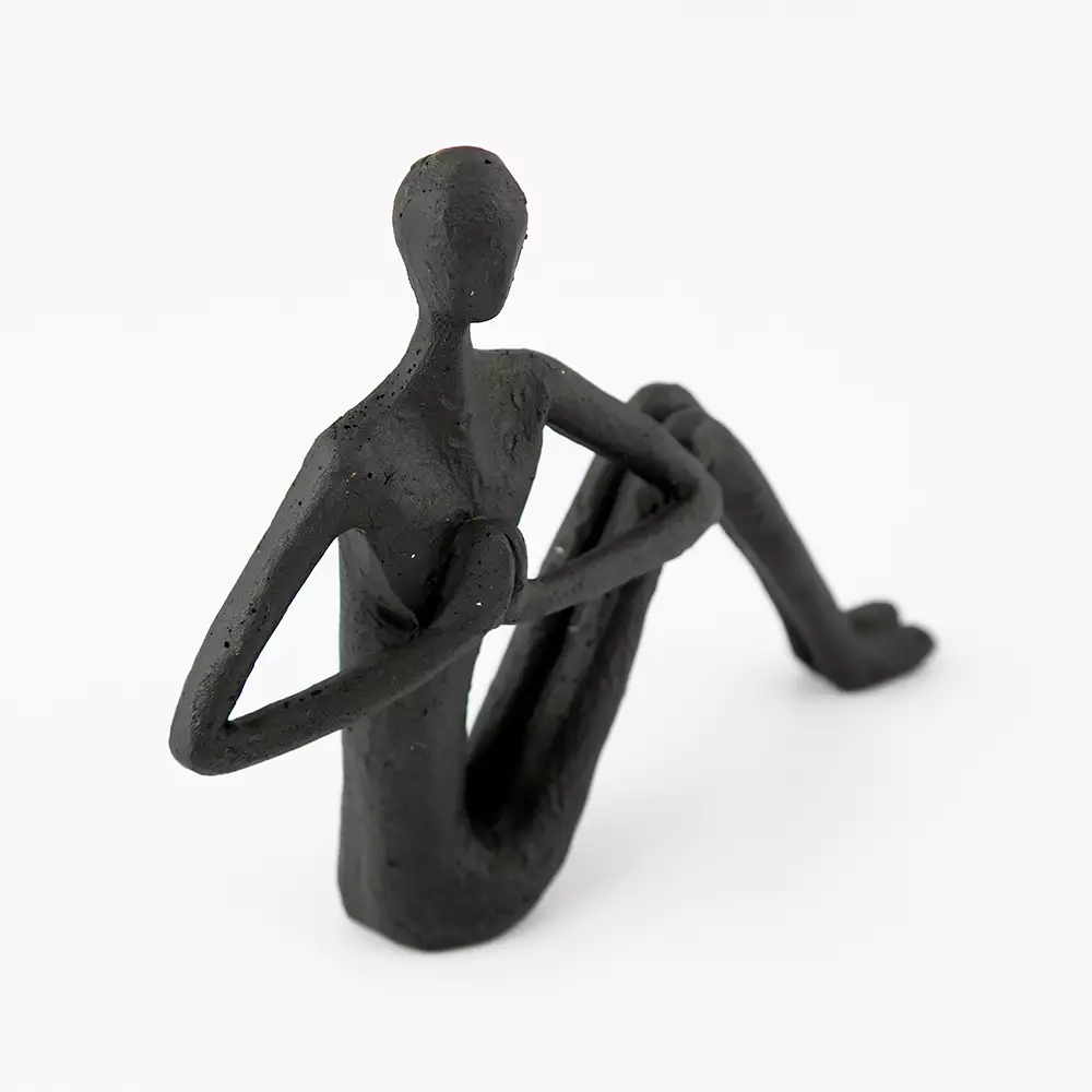 Figura Deco Concepts Crystal Blue Persona 15X13X4Cm Negro 437-75