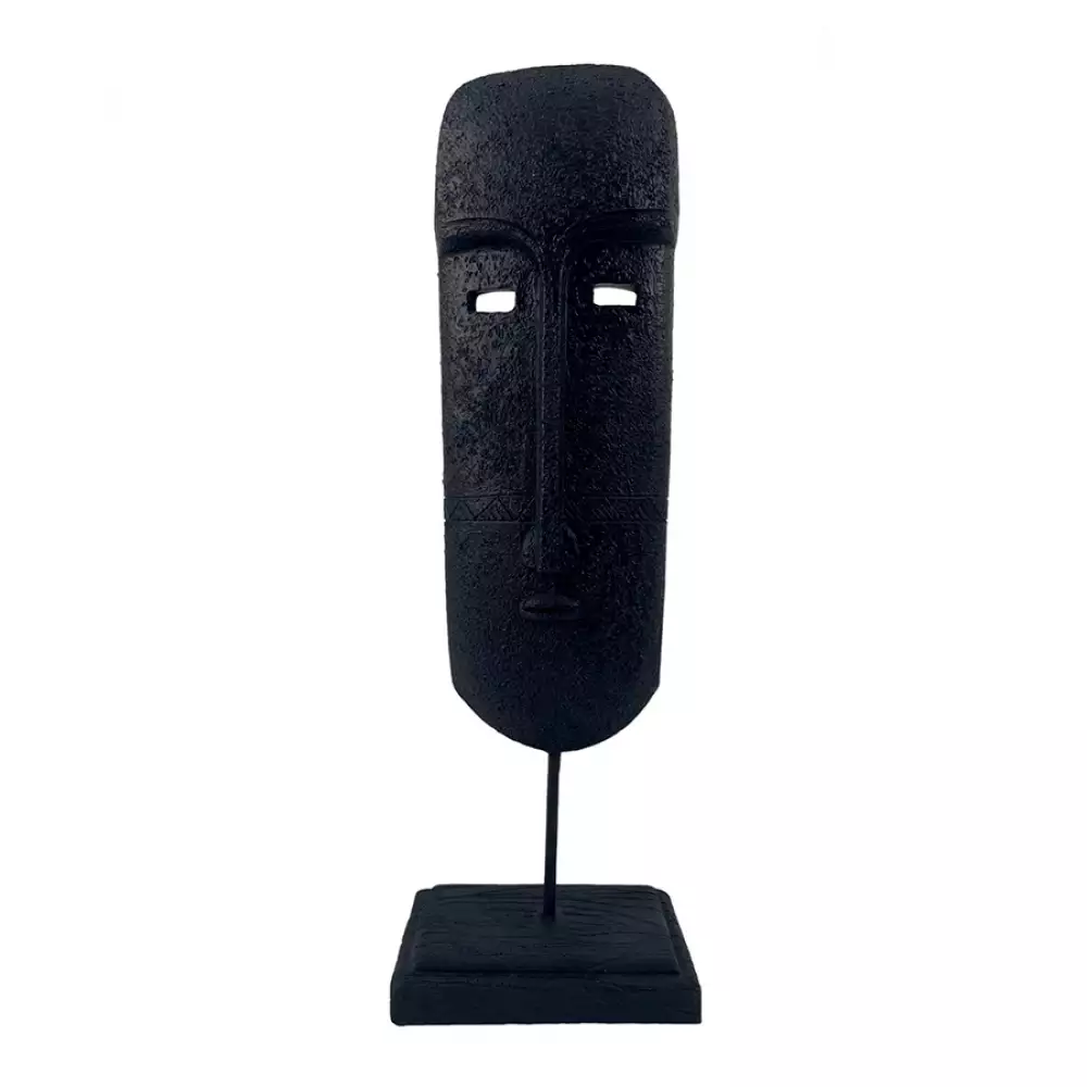 Figura Deco Concepts Mascara Monocromia 7X34X11Cm Negro 437-7511