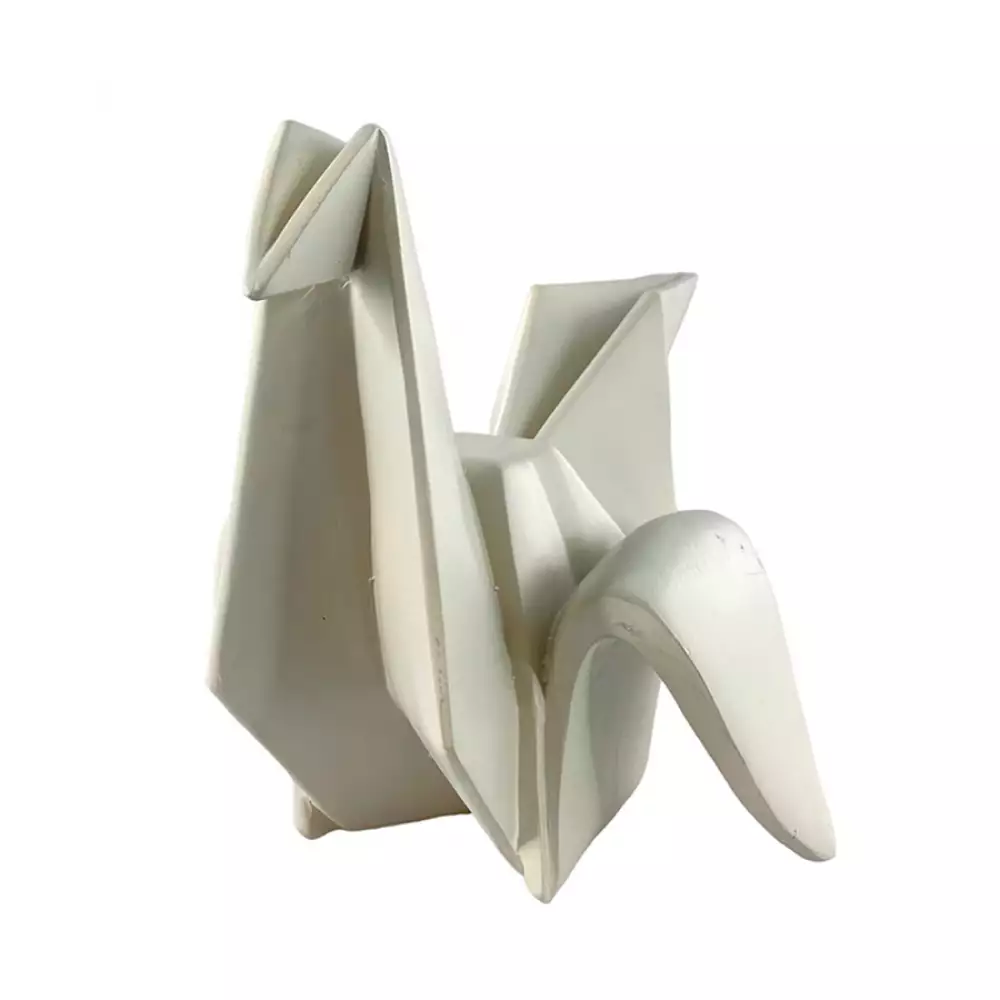 Figura deco concepts Rose Blush perro 6x20,5x15cm blanco poliresina