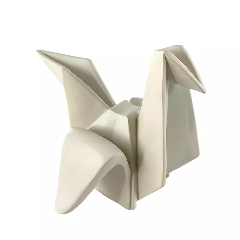 Figura deco concepts Rose Blush perro 6x20,5x15cm blanco poliresina