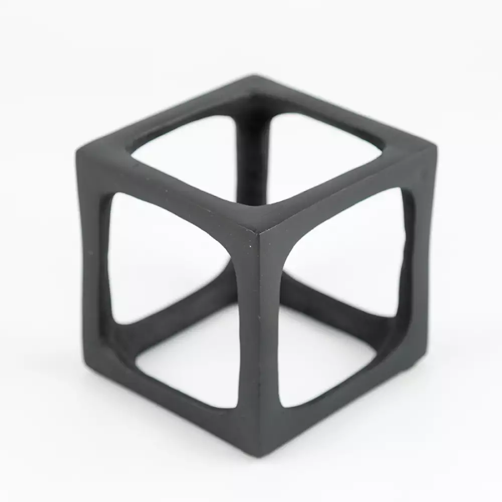 Figura decorativas concepts eclectic 10x10cm negro aluminio
