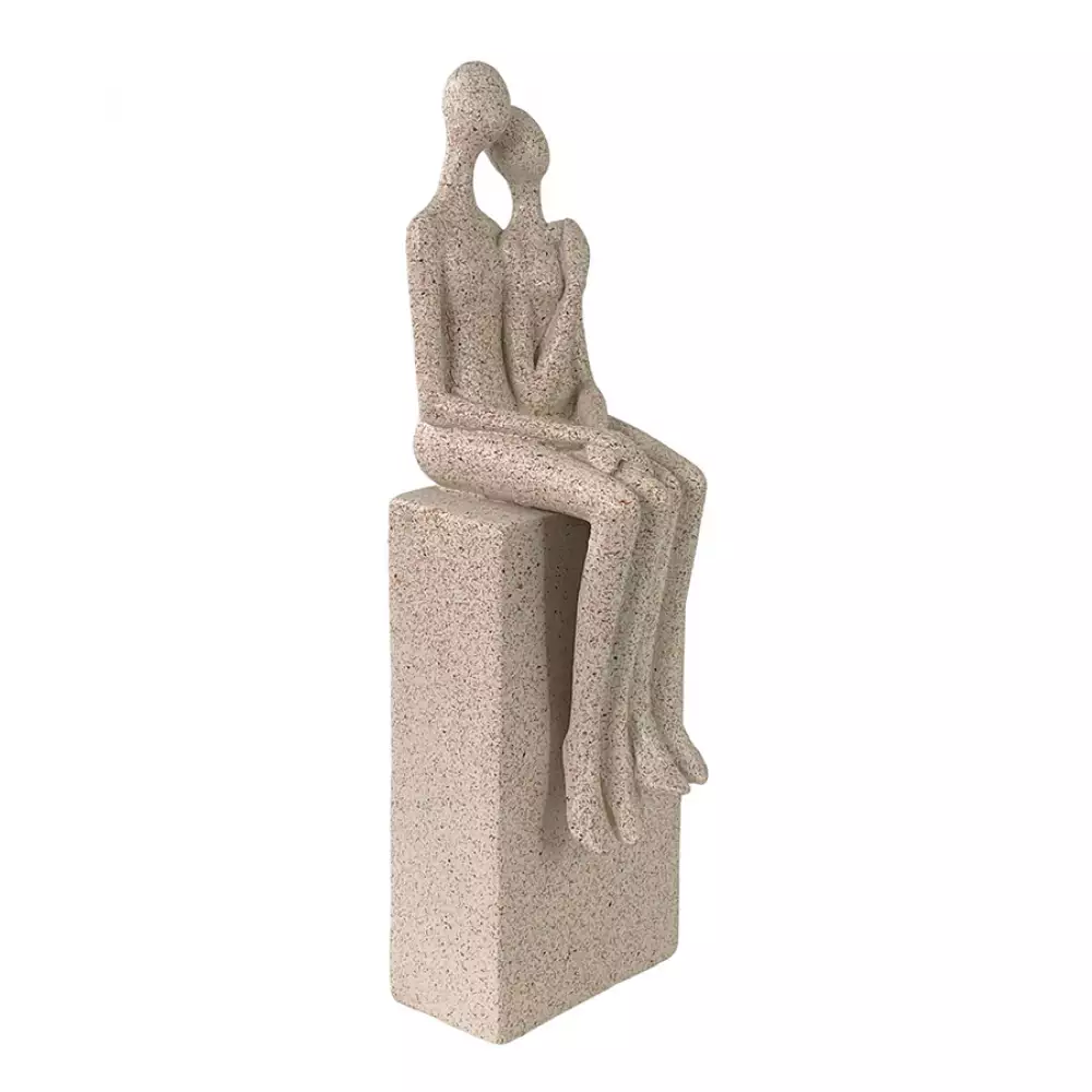 Figura Pareja Concepts Sweet Mocca 8X26X8Cm Beige Poliresina 4