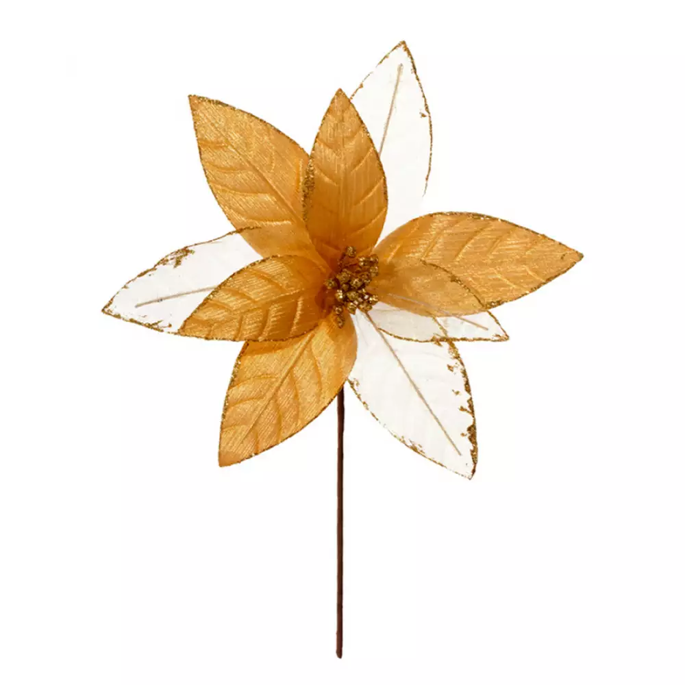 Flor Miro Christmas   32X30Cm Dorado