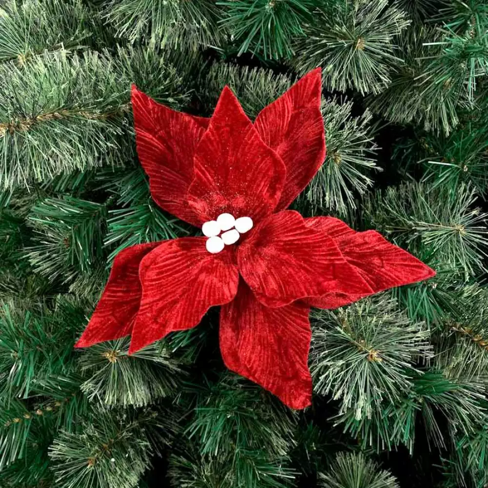 Flor Nav Rojo  Deco 32X32X25Cm Santini 140-2501156