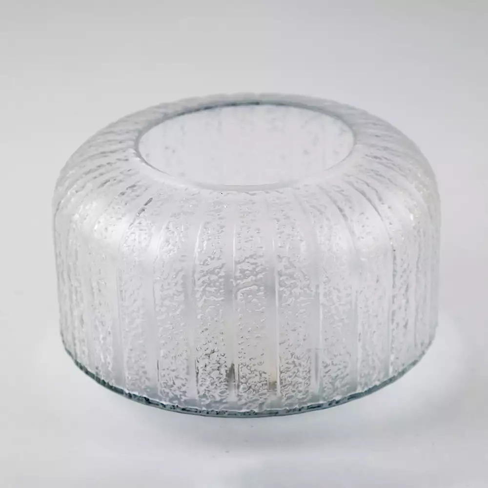 Florero Bajo Concepts Crystal Blue 20X12X20Cm Transparente Vidri