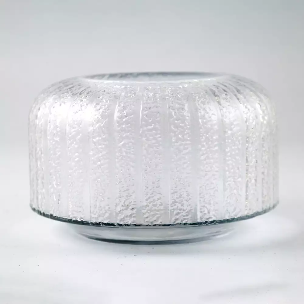 Florero Bajo Concepts Crystal Blue 20X12X20Cm Transparente Vidri