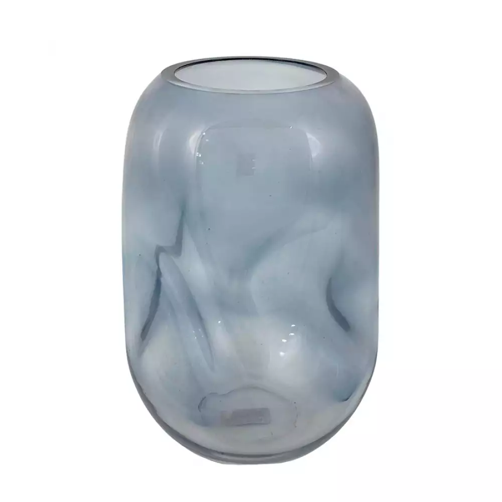 Florero concepts Crystal Blue 15x26,5x14cm gris vidrio 455-351203