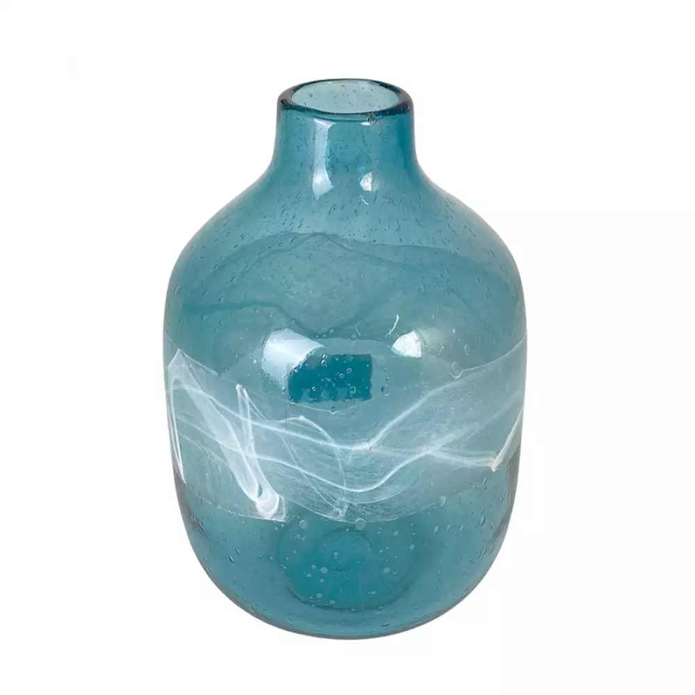 Florero concepts Crystal Blue 16x24,5x16cm azul vidrio 412-850349