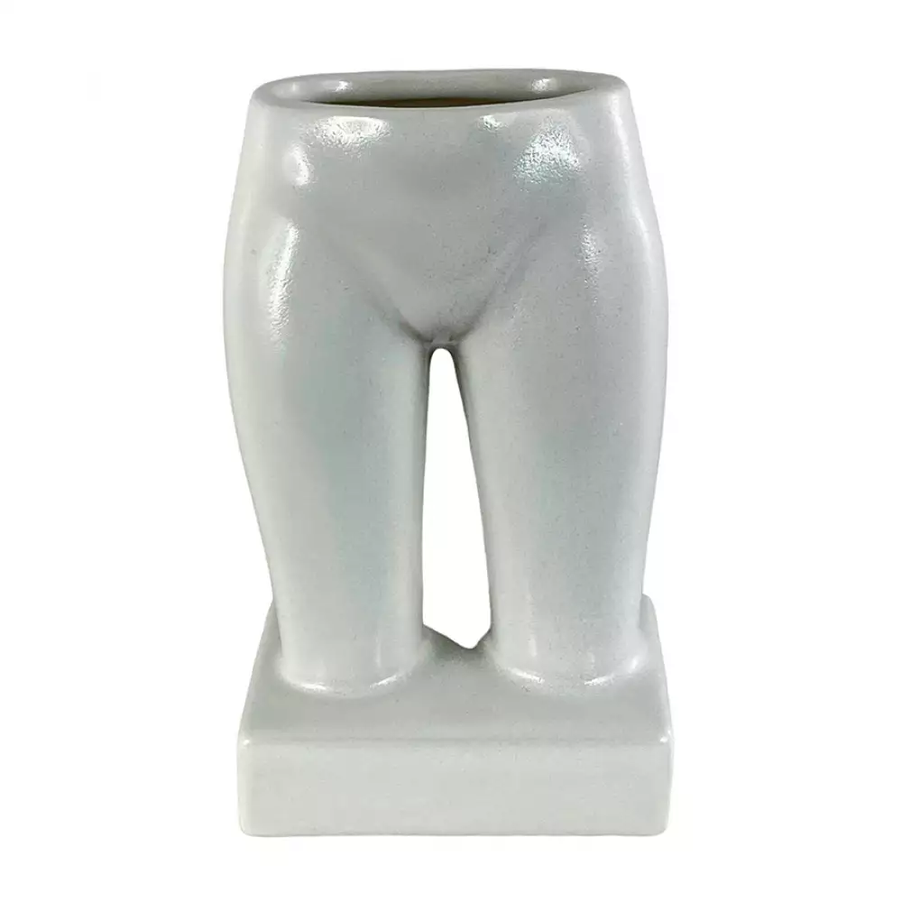 Florero Leg Concepts Sweet Mocca 8X16X8Cm Blanco Ceramica 437-