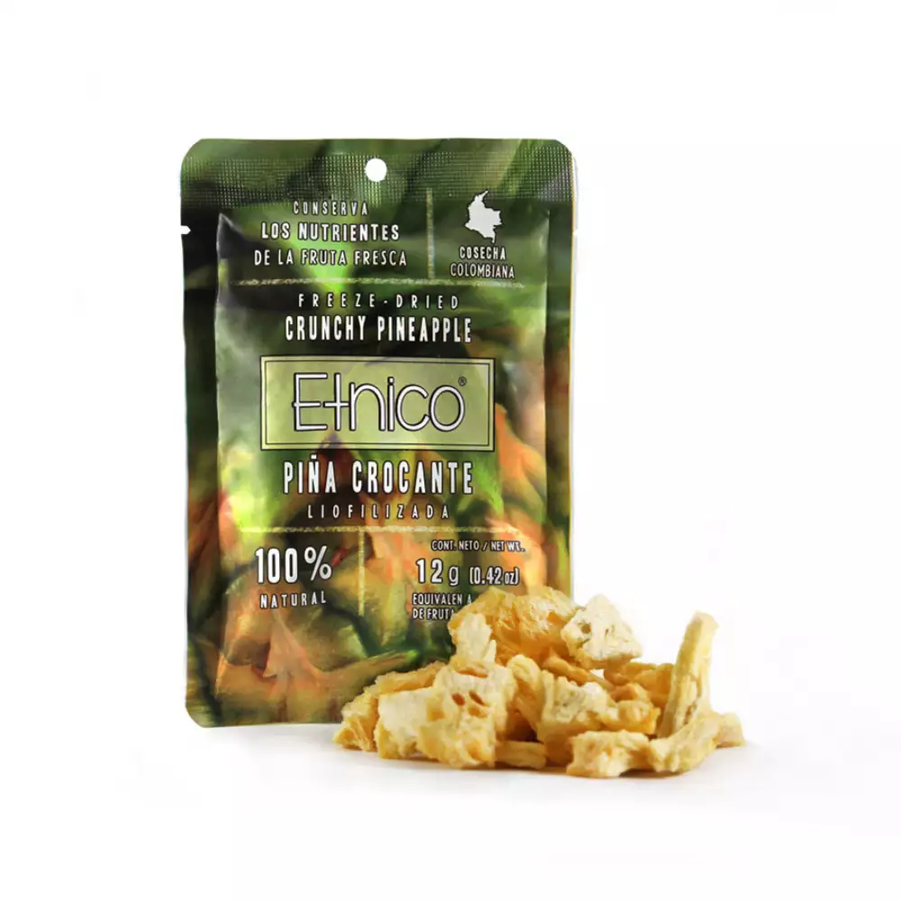 Fruta Snack Étnico X12 Gr Pina Liofilizada