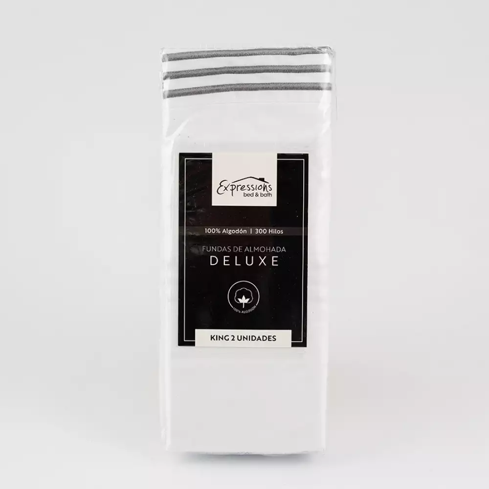 Fundas Expressions Pck300Cbwi King  90X50X1Cm  King  Blanco  1% Al
