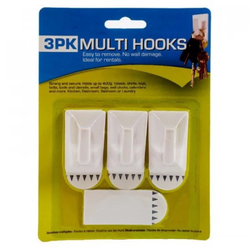 Gancho Adhesivos X 3 Unidades Ubl 192086-Blanco