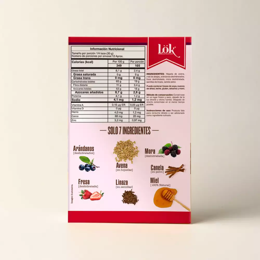 Granola Lok 350 Gr Frutos Rojos 7551