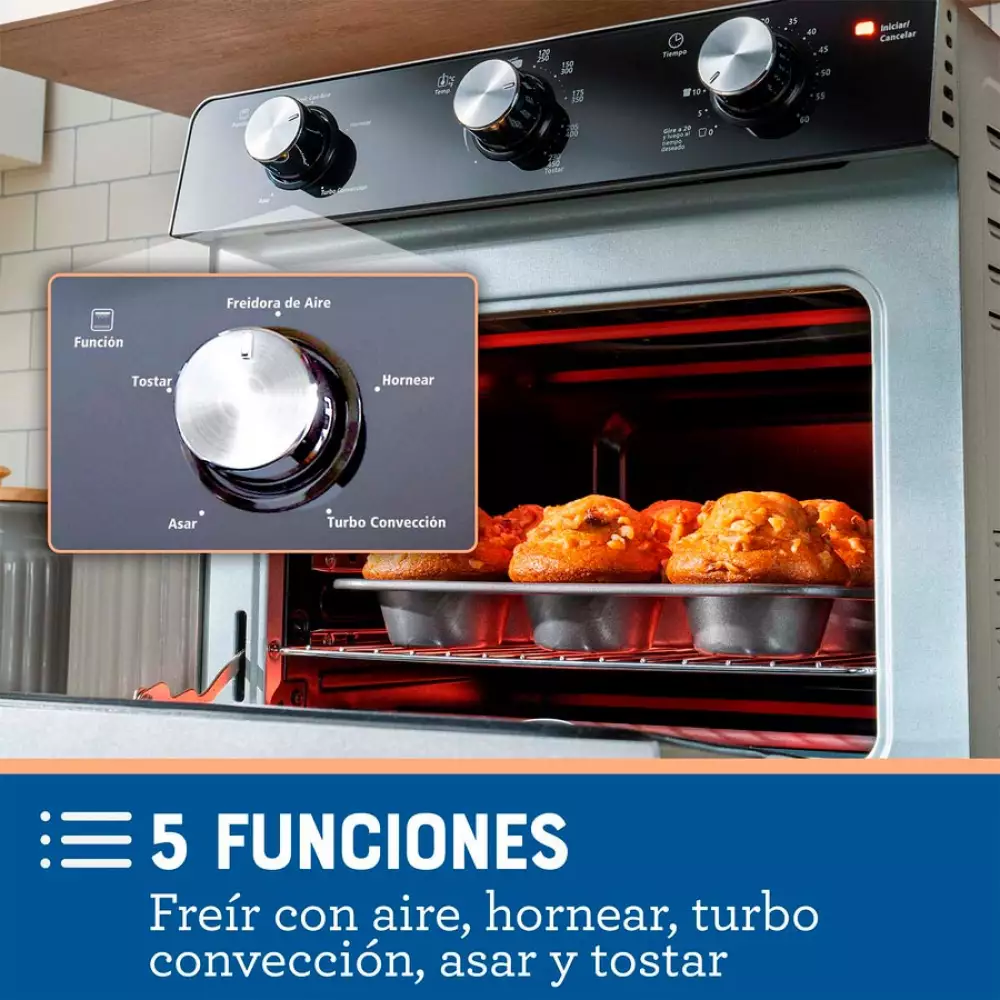 Horno Freidora Oster 42X36X40Cm Negro 22 Lt 1700 W 2177537