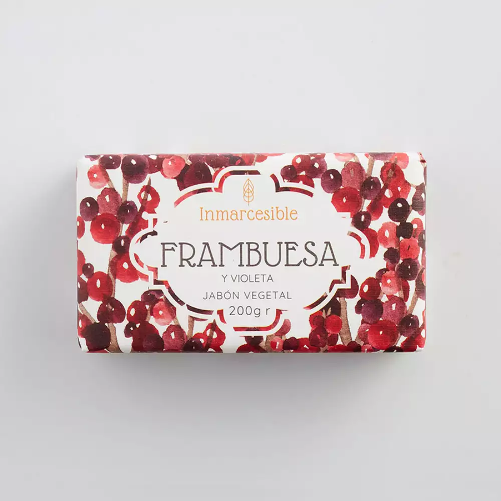 Jabon vegetal frambuesa violeta
