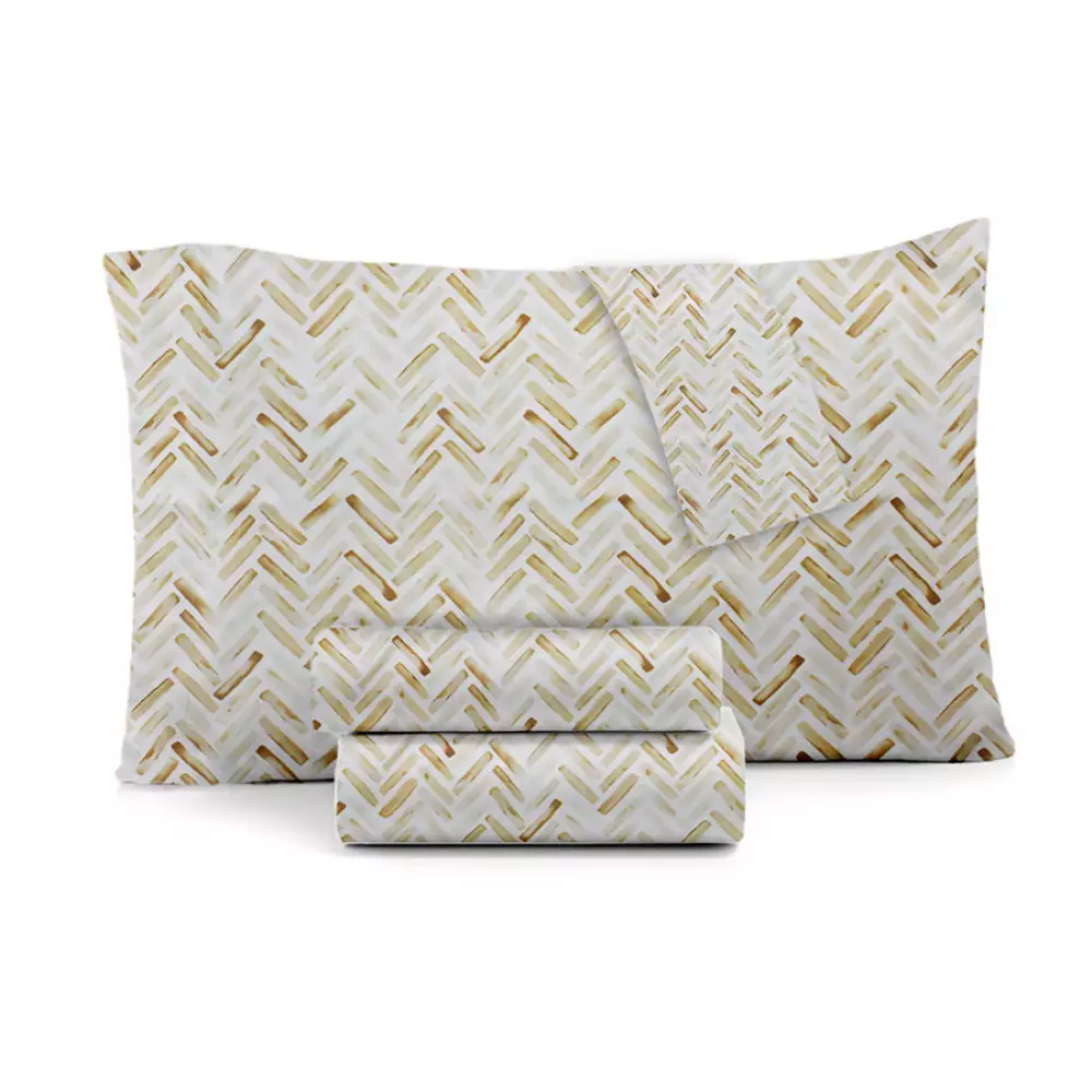 Juego De Sábanas King Microfibra Estampado C005