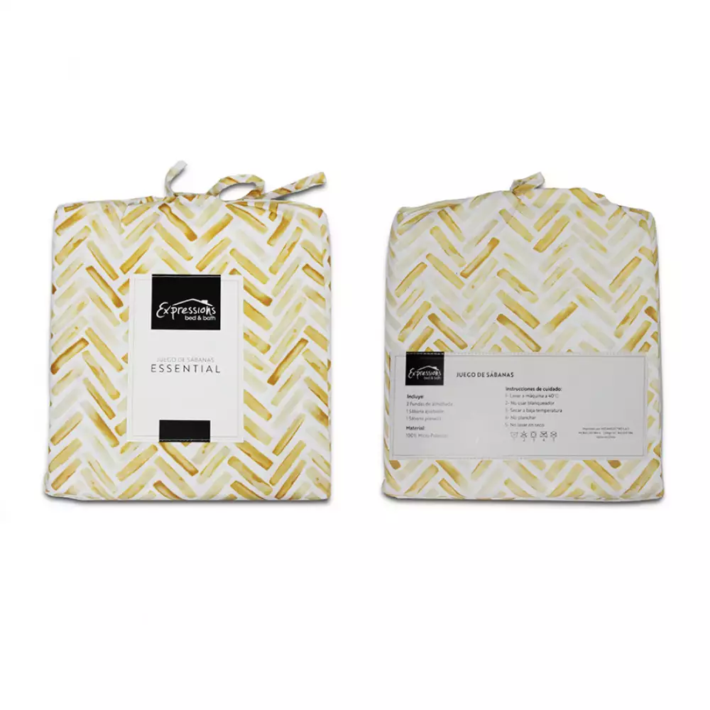 Juego De Sábanas King Microfibra Estampado C005