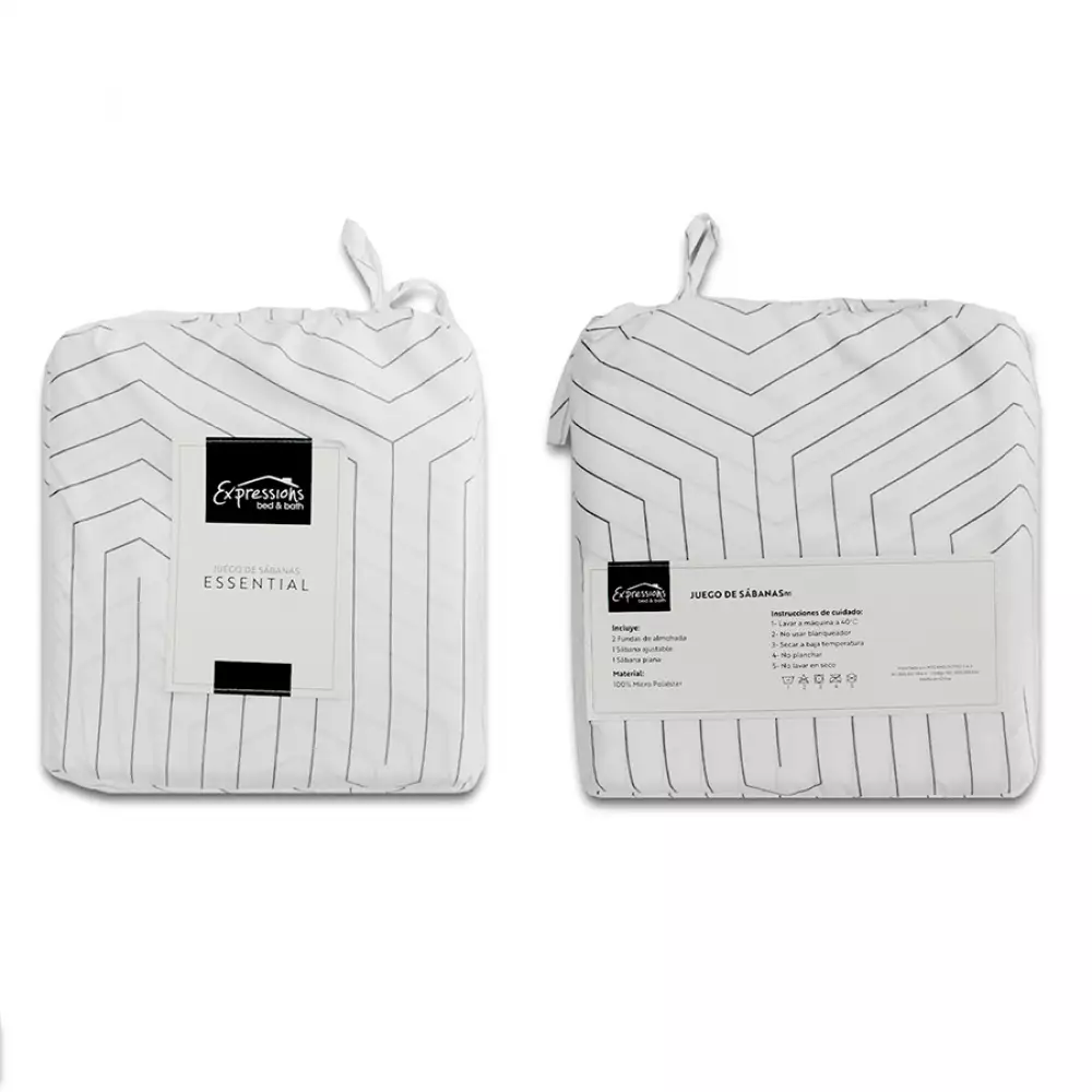 Juego De Sábanas Sencillo Microfibra Estampado G081