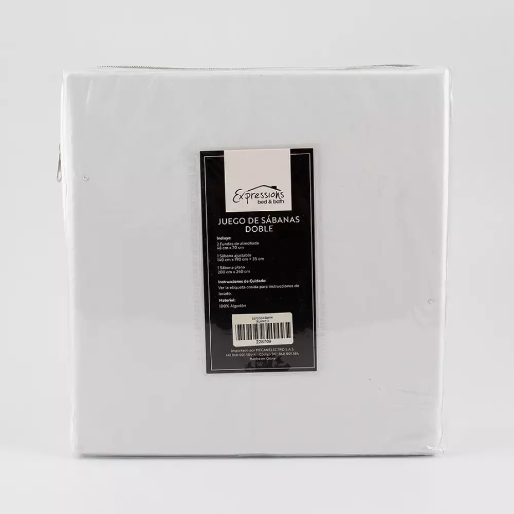 Juego Sabanas Expressions Ssf300Cbww Doble  190X140X1Cm  Doble  Bl