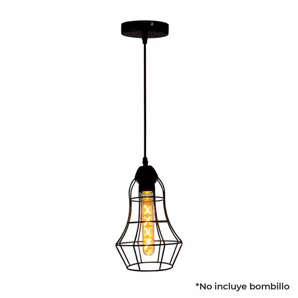 Lámpara Colgante Nydia Metalica Negra