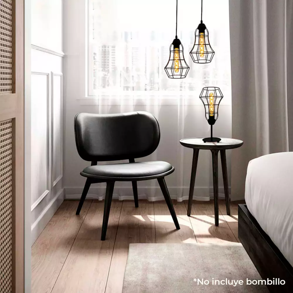 Lámpara Colgante Nydia Metalica Negra