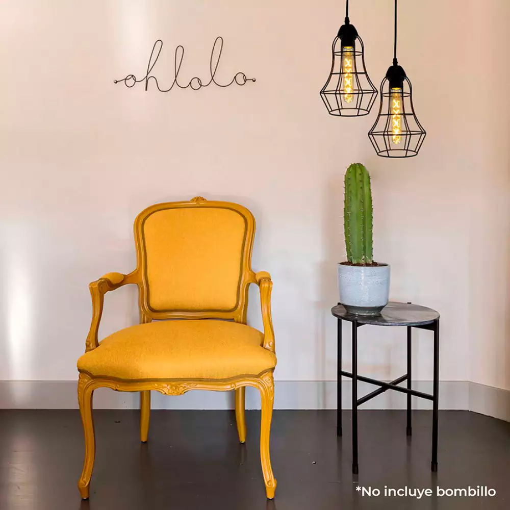 Lámpara Colgante Nydia Metalica Negra