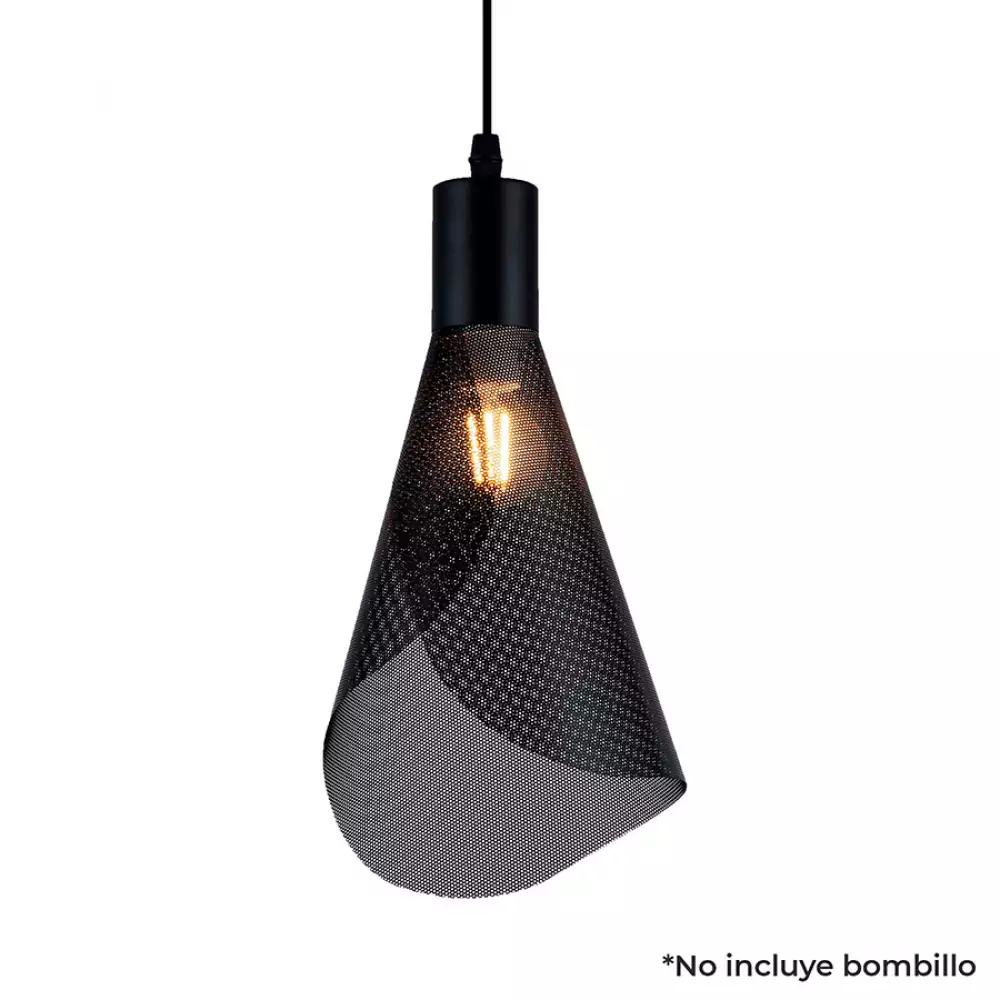 Lámpara Colgante Yeray Metalica Negra