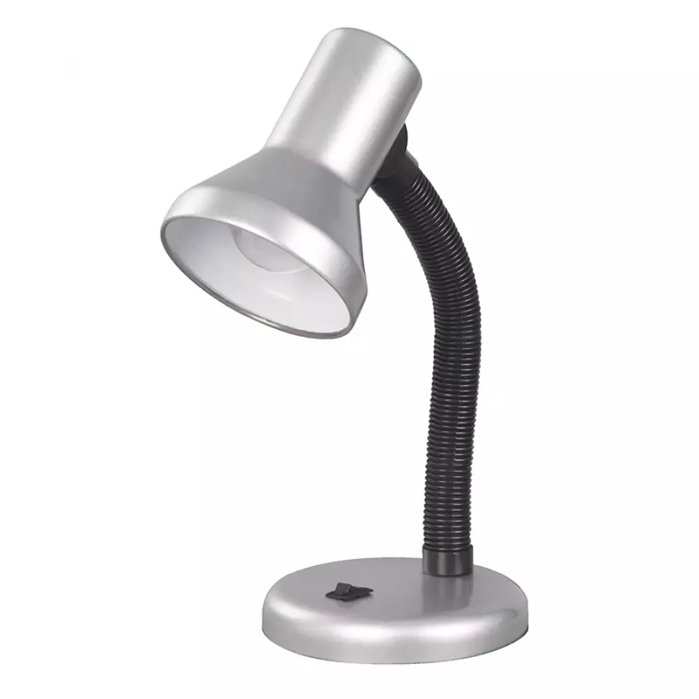 Lámpara Escritorio Plateado Y Negro 1L E27 40W