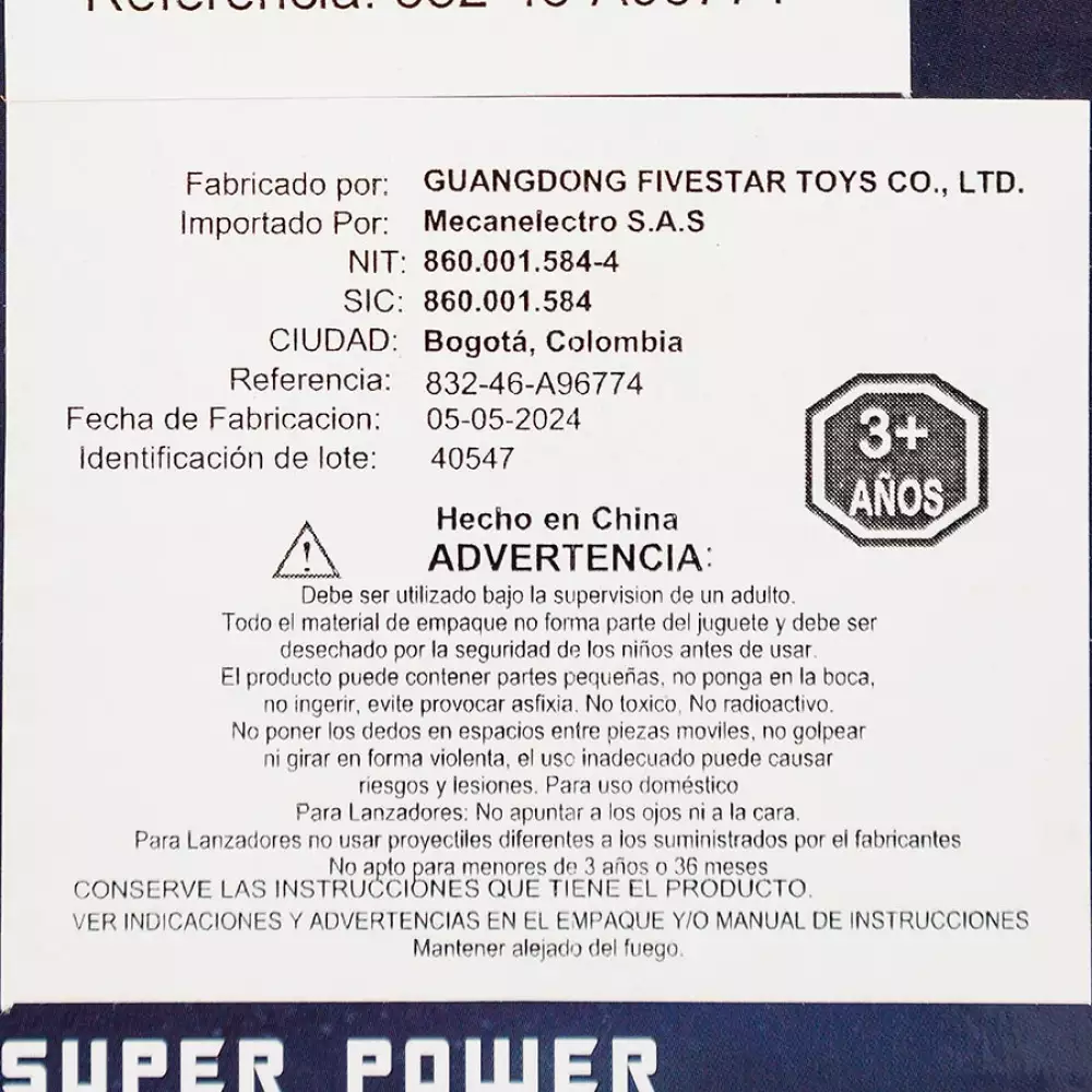 Lanzador Maypa Con Luz Y Sonido 30X6Cm Azul