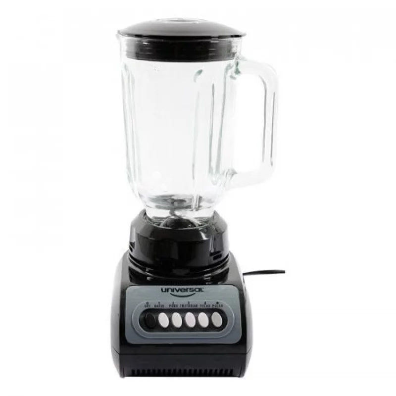 Licuadora Vaso Vídrio Universal Negro/Transparente