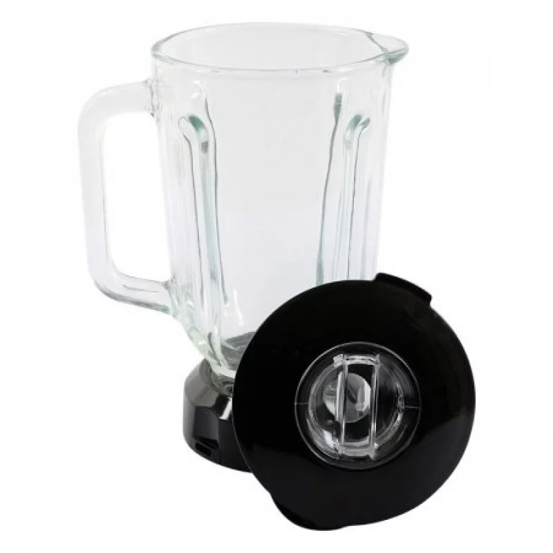 Licuadora Vaso Vídrio Universal Negro/Transparente