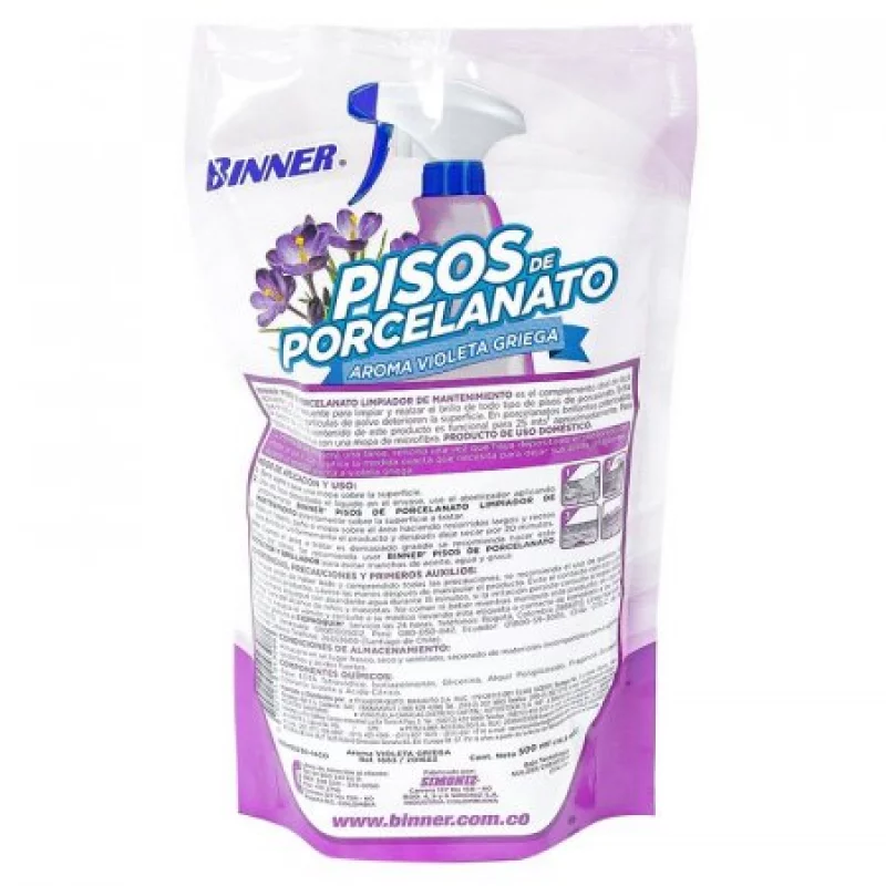 Limpiador De Porcelanato Binner 500 Ml