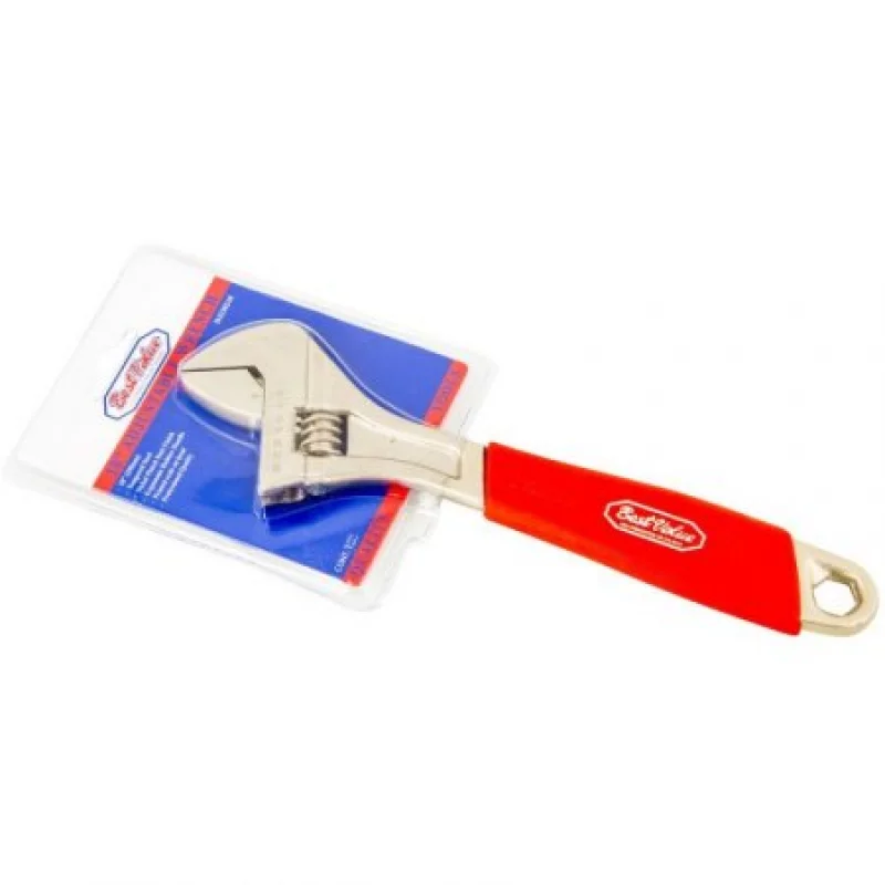 Llave 10 Pulgadas Ajustable Best Value Rojo Con Plateado