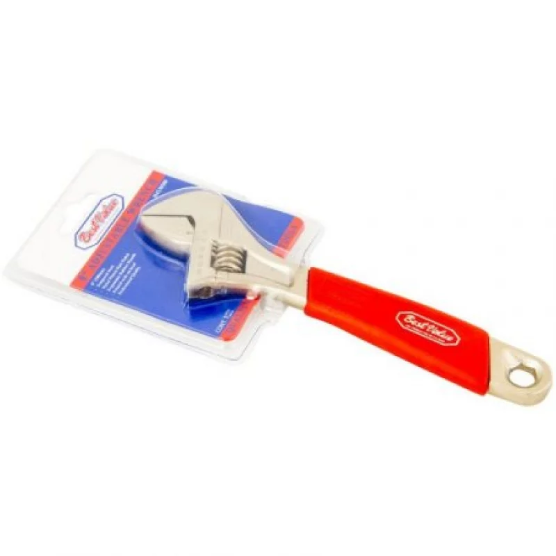 Llave 8 Pulgadas Ajustable Best Value Rojo Con Plateado
