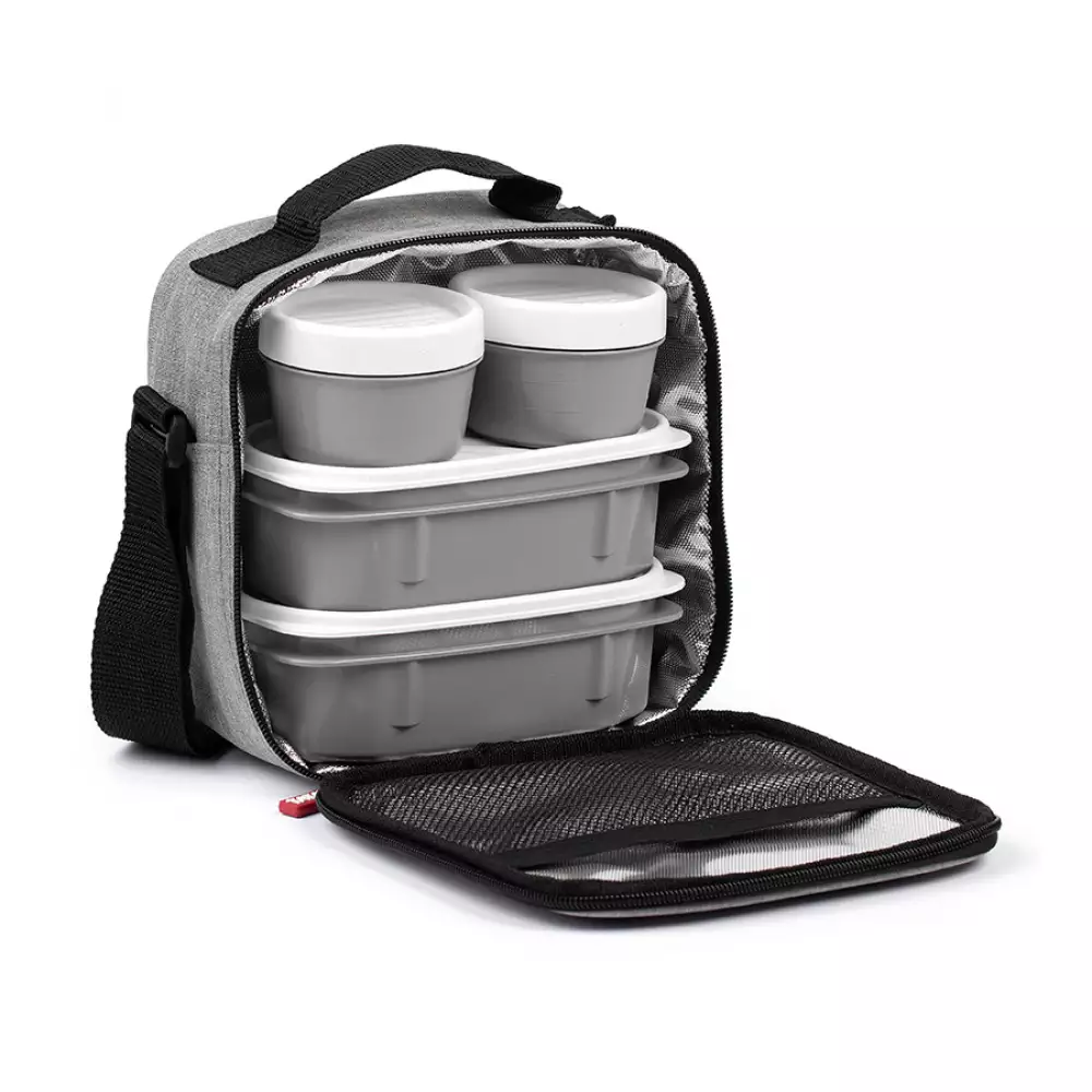 Lonchera Tatay Urban Food 22X22X10Cm Gris Tela 1167526