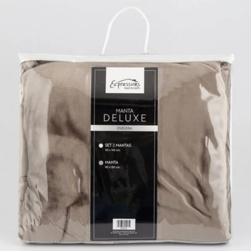 Manta Ovejera Taupe Expressions 110X150Cm