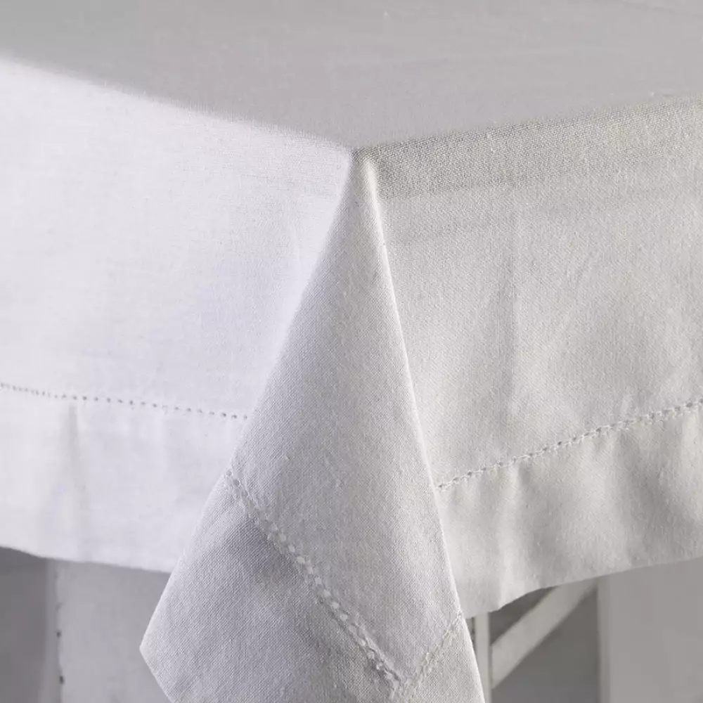 Mantel Expressions Flora 150X210Cm Blanco Algodon Se-Sld001A