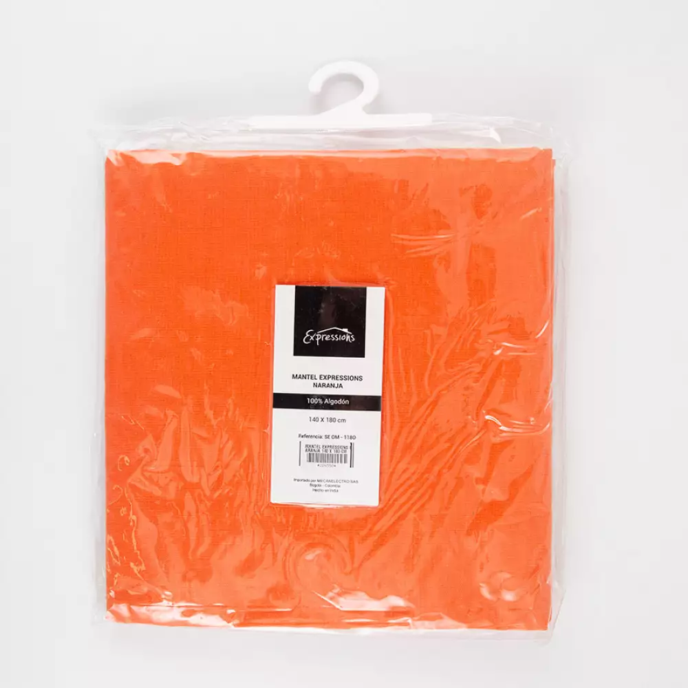 Mantel expressions naranja 140 X 180cm 100% algodón 240gr