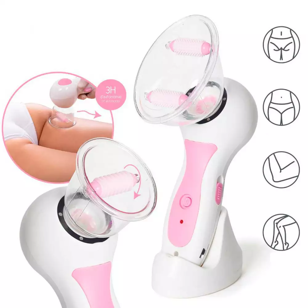 Masajeador Cosmetic Club Anticelulitico Blanco Y Rosa En Plastico