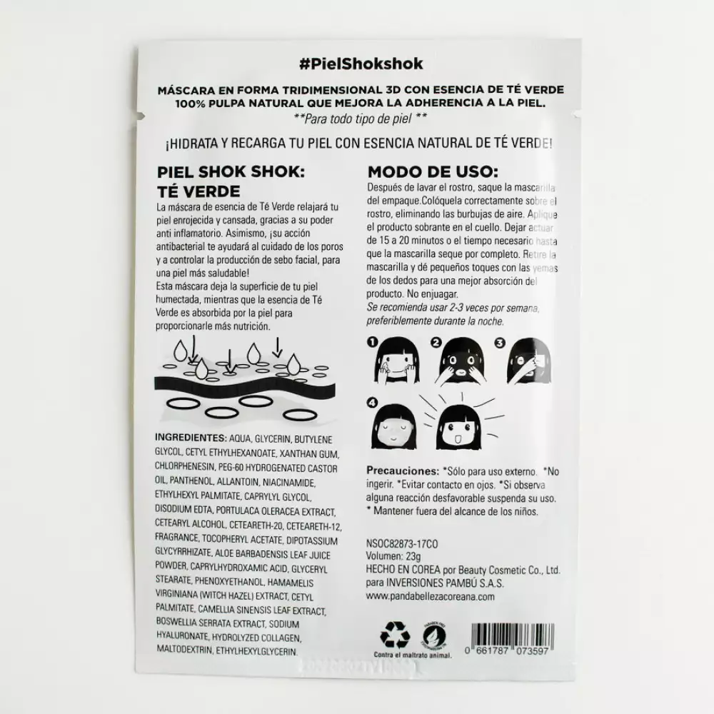 Mascarilla Facial Pambu Te Verde 661787073597
