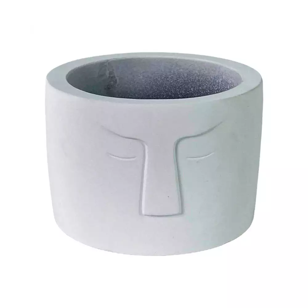 Matera Concepts Cara Monocromia 10X7X10Cm Blanco Cemento 439-35