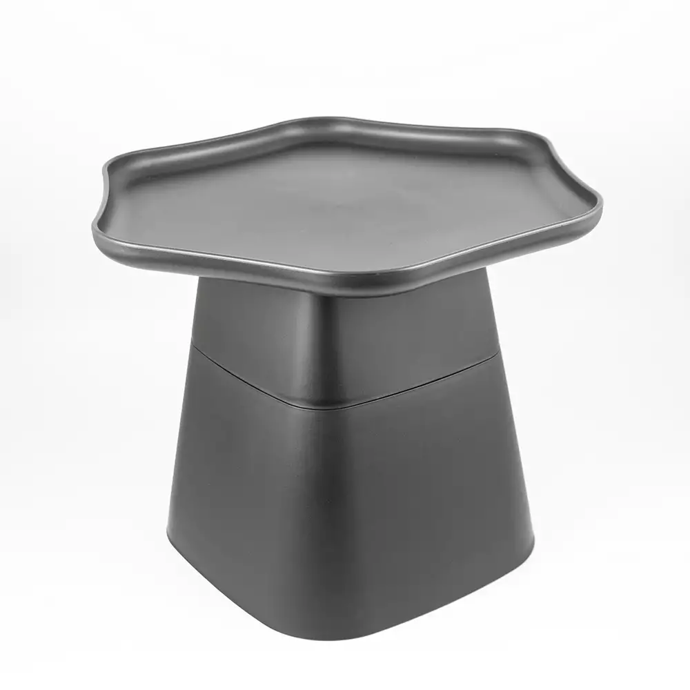 Mesa Auxiliar Expressions Colmena 50X43X56Cm Negro Mate Plastico