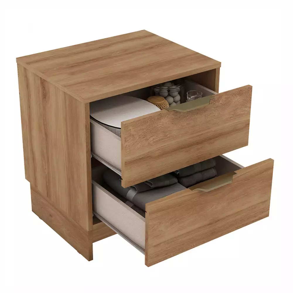 Mesa Noche Bertolini Maui 48,5X55,5X39,5Cm Cafe Mdp  114619360