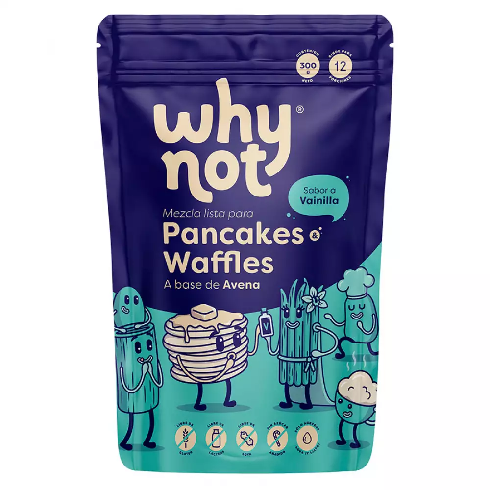 Mezcla Para Pancakes Y Waffles Sabor A Vainilla 300 G