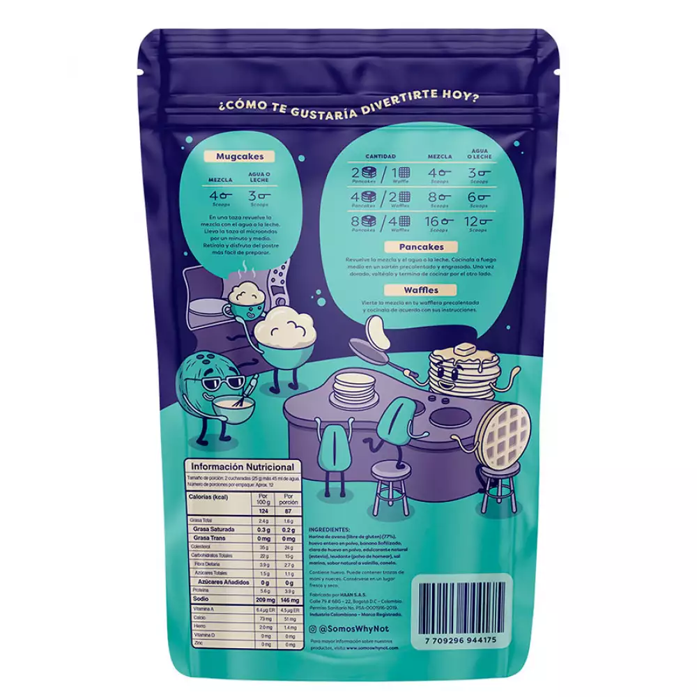 Mezcla Para Pancakes Y Waffles Sabor A Vainilla 300 G