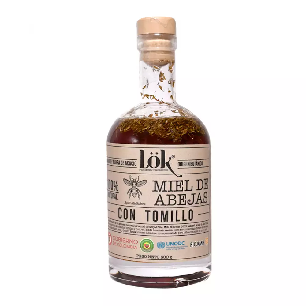 Miel de abejas lok 3542 x490 gr natural con tomillo