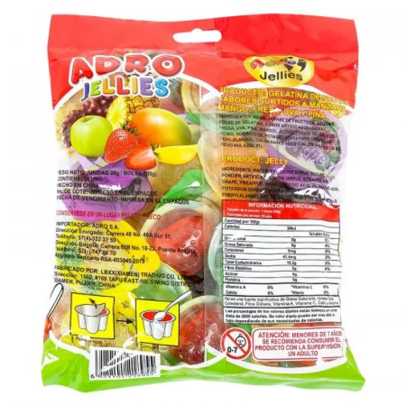 Mini Gelatina Surtido Adro Jellies 700 gr