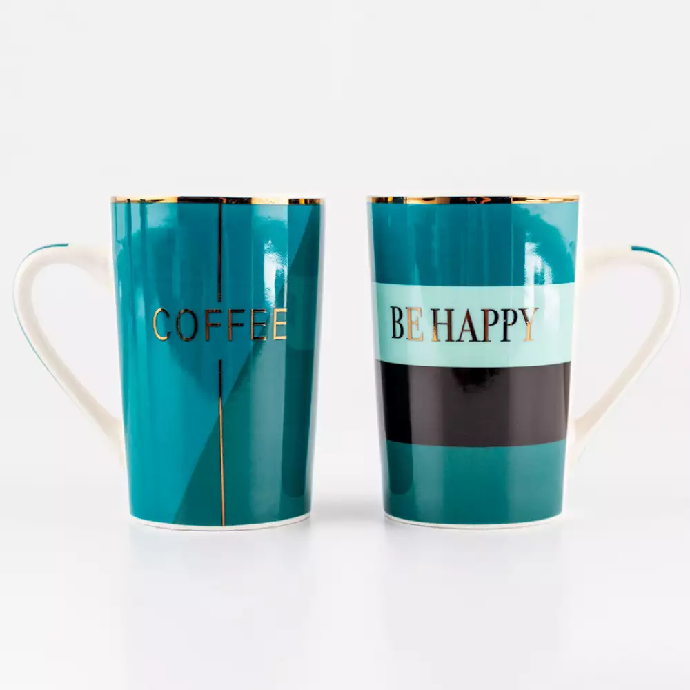 Mug Taza Cafe Expressions 375Ml Azul Contempo En Porcelana B205E03