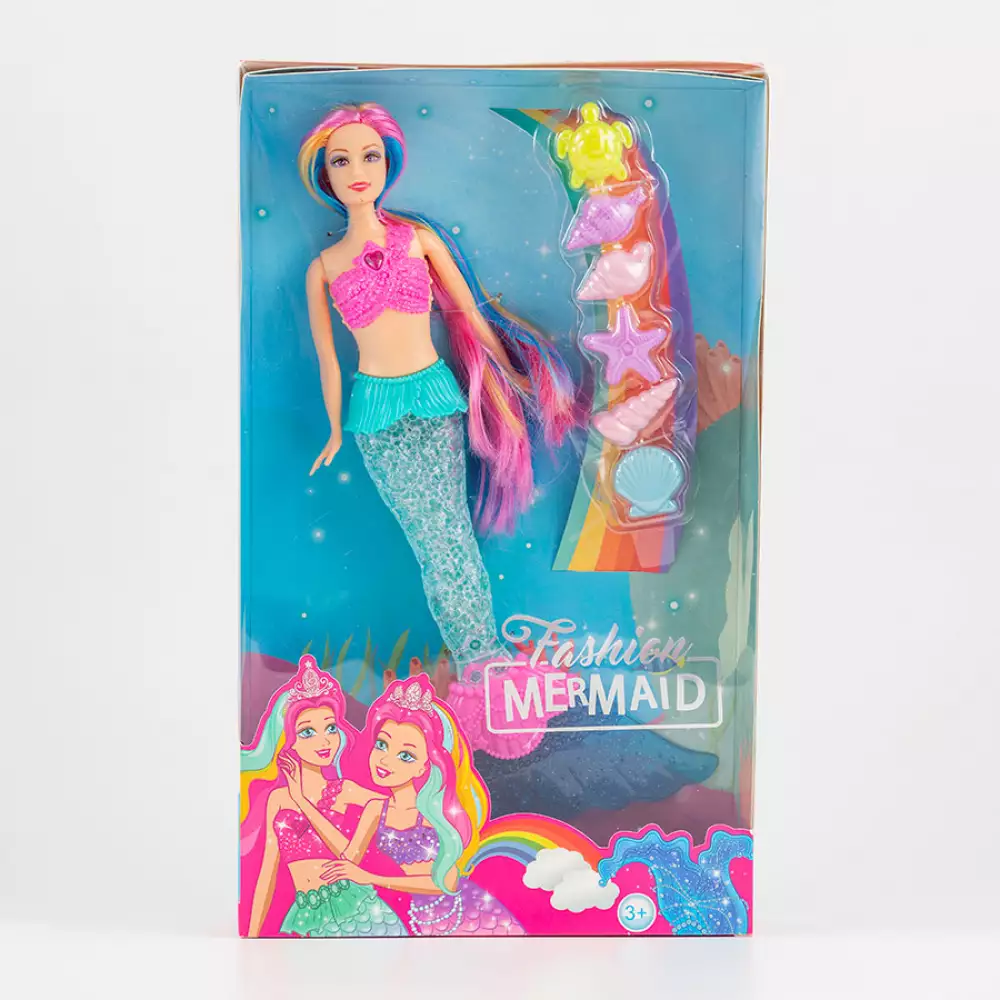 Muneca Fashion Maypa Sirena Accesorio 23X5Cm Azul